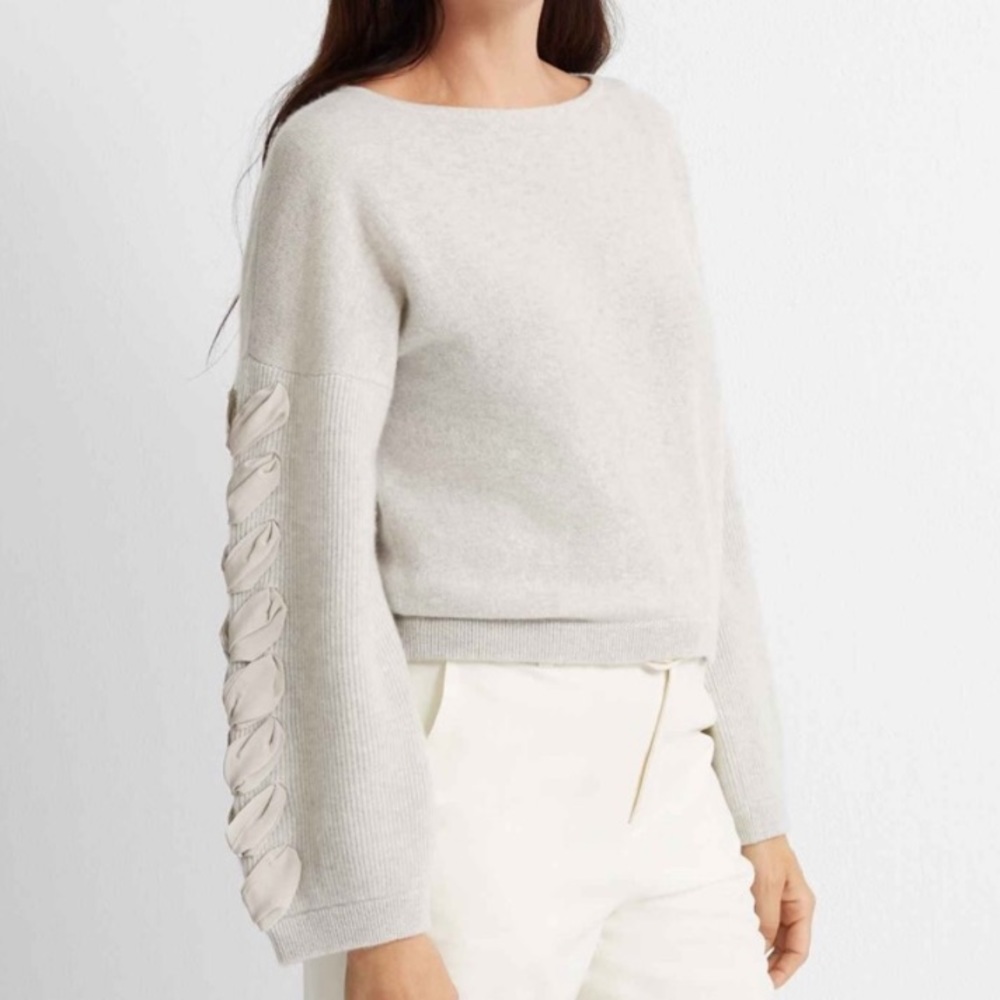 Cashmere braid sweater